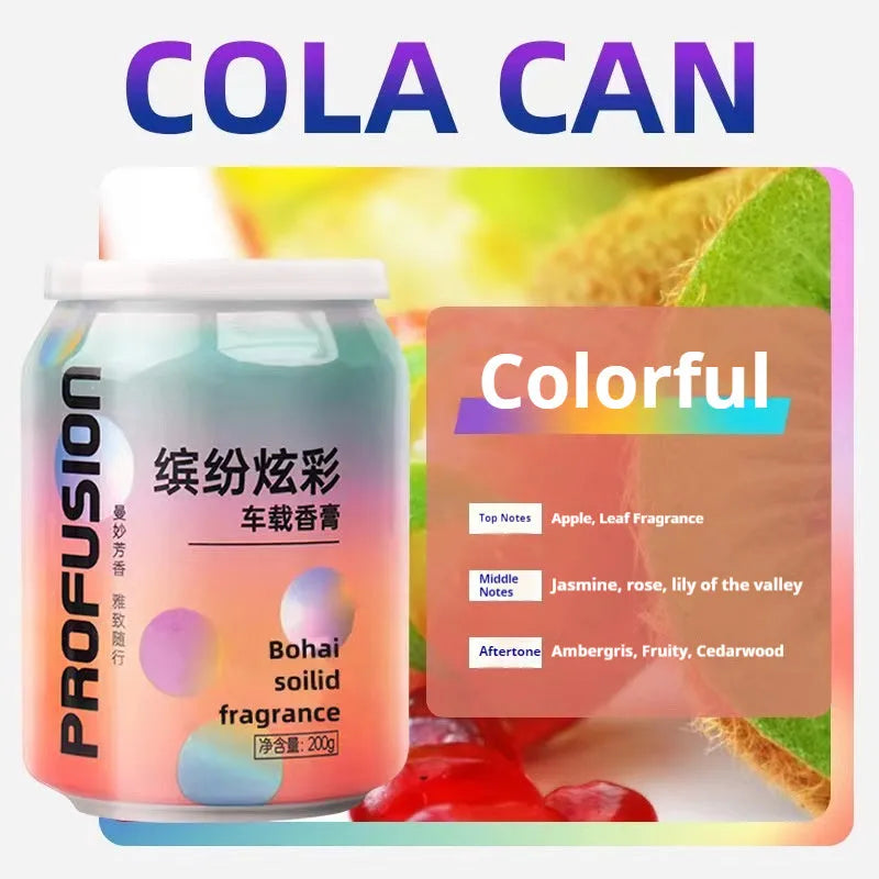 Coke can car aromatherapy solid deodorant 200g in a scented canister