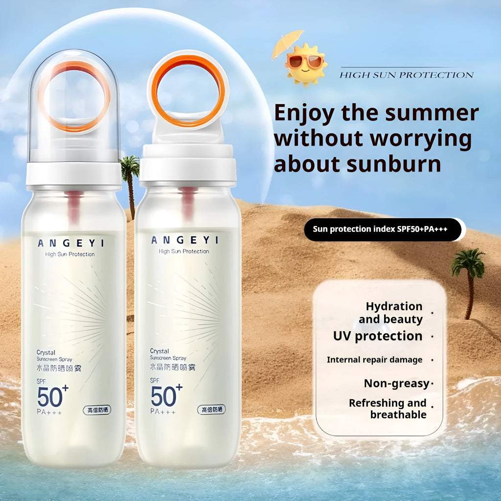 Crystal Sunscreen Spray SPF50 90ml canister for full body UV protection