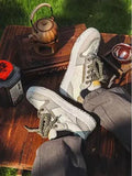 Green Small Crowd Original low-top sneakers with star pattern stitching and thick rubber sole on a white background.