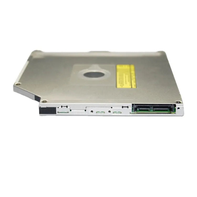 Silver MacBook Pro 13-inch SATA optical drive replacement measuring 128x128x9.5mm