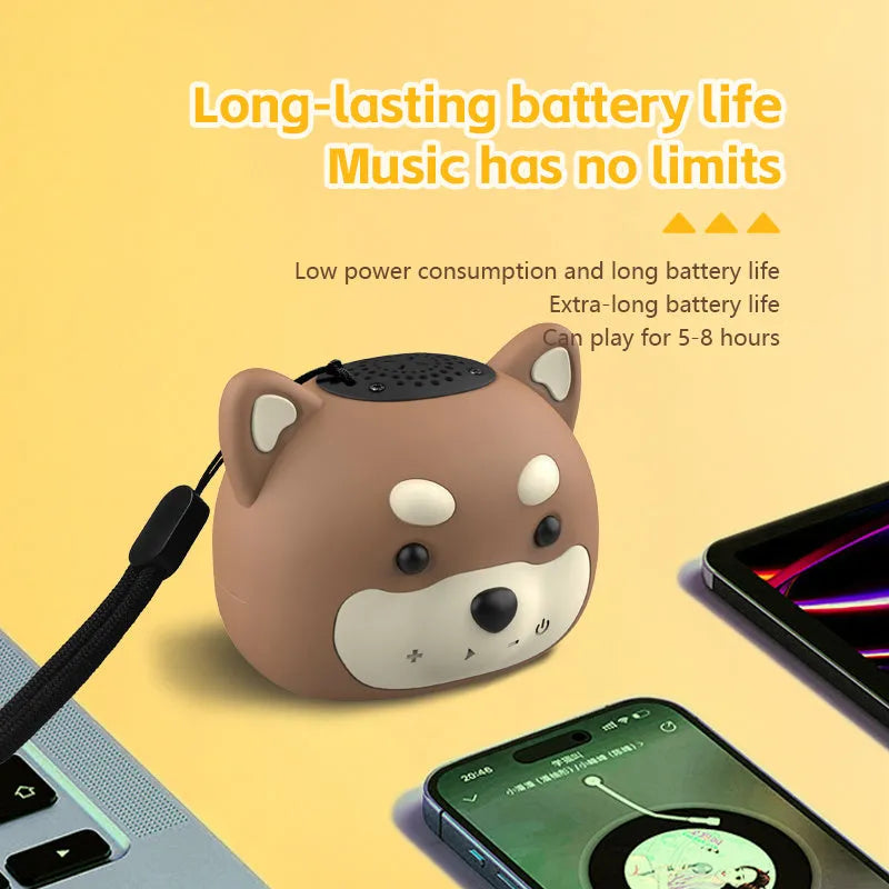 Cartoon cute owl Bluetooth speaker made of ABS silicone in brown colour
