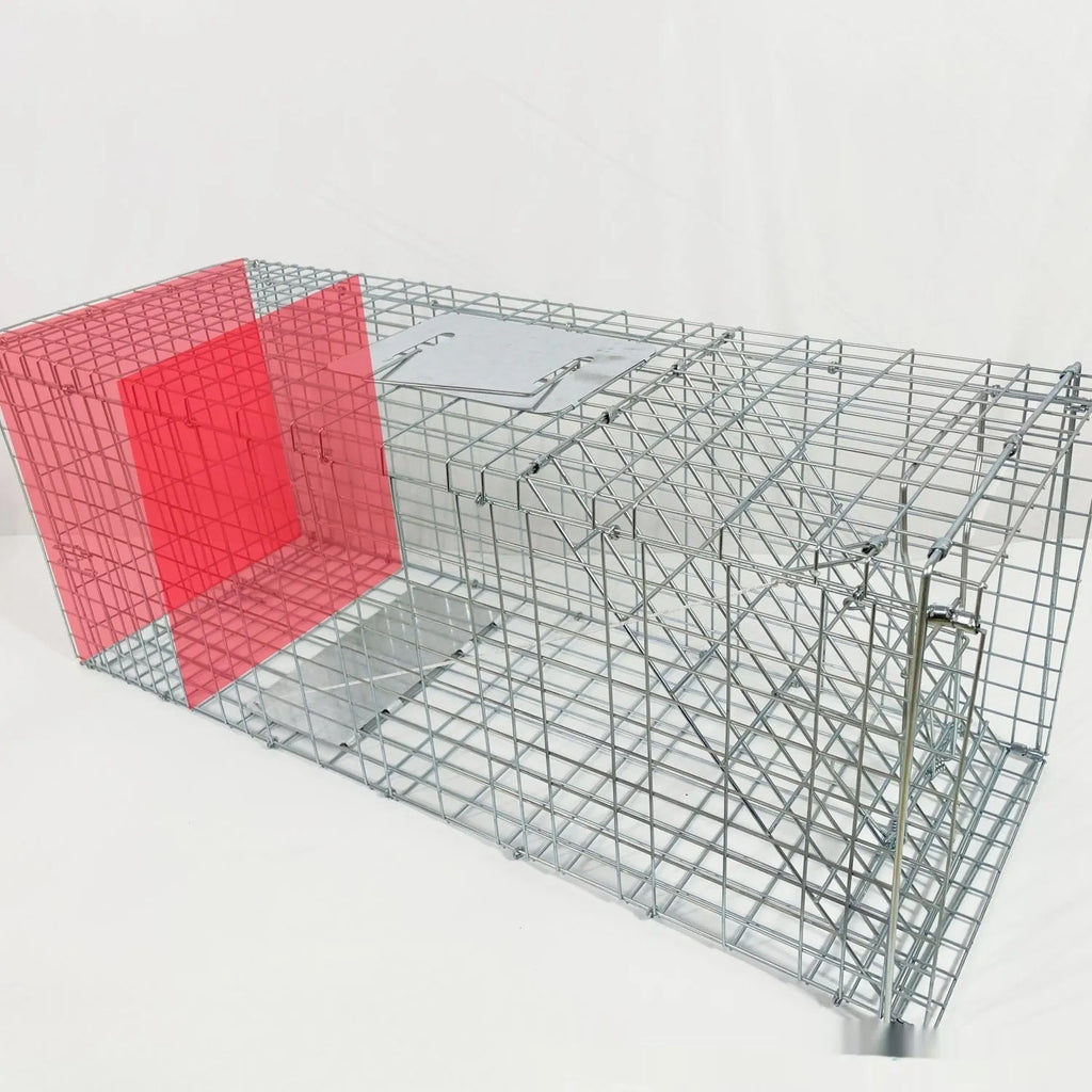 Fully automatic galvanized steel foldable cat trap cage with pedal mechanism