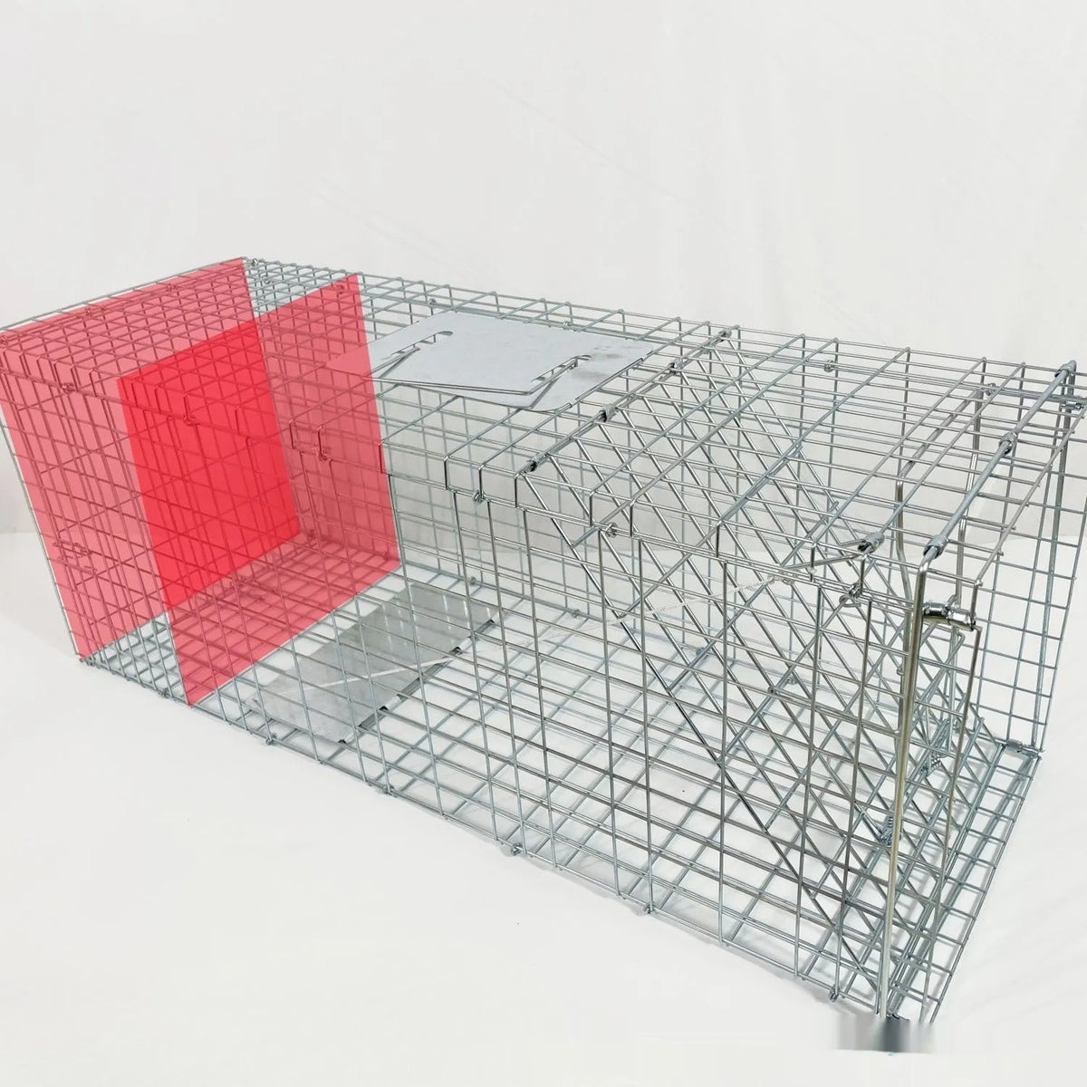 Fully automatic galvanized steel foldable cat trap cage with pedal mechanism