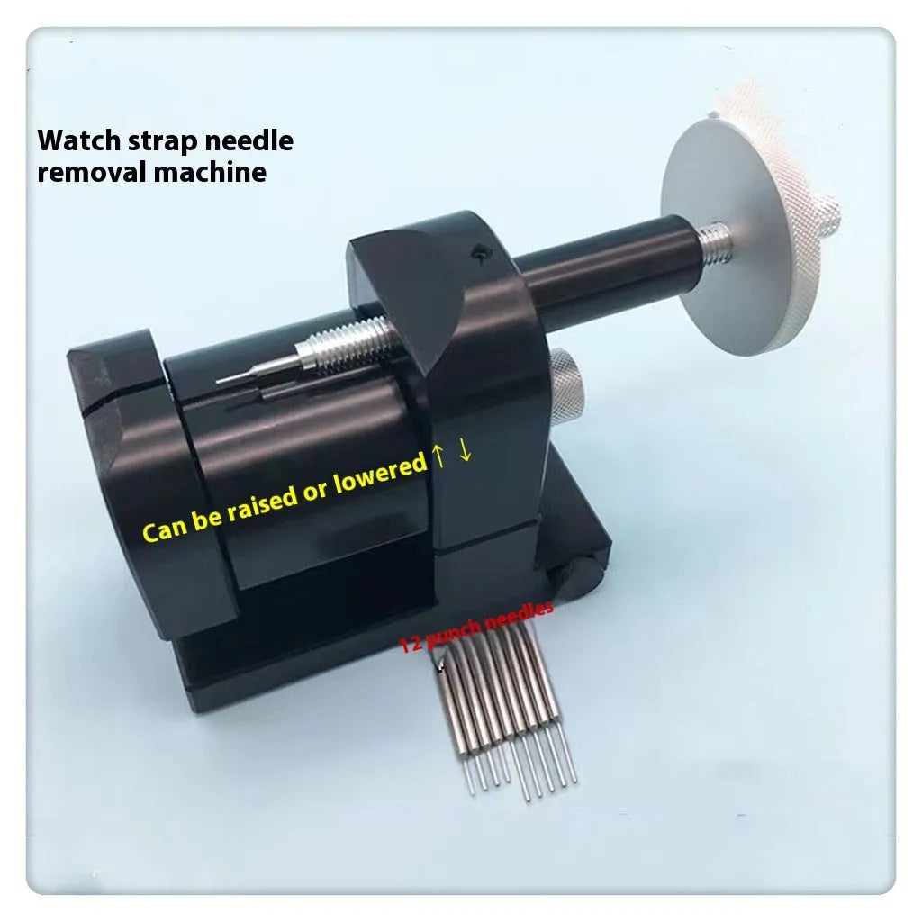 Alloy steel watch strap removal machine tool on workbench