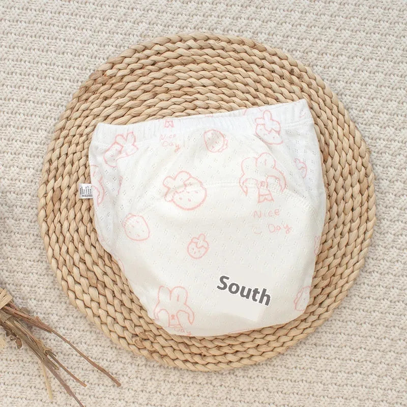 Cotton training pants with Bear Driving print, breathable waterproof baby diaper for toddlers