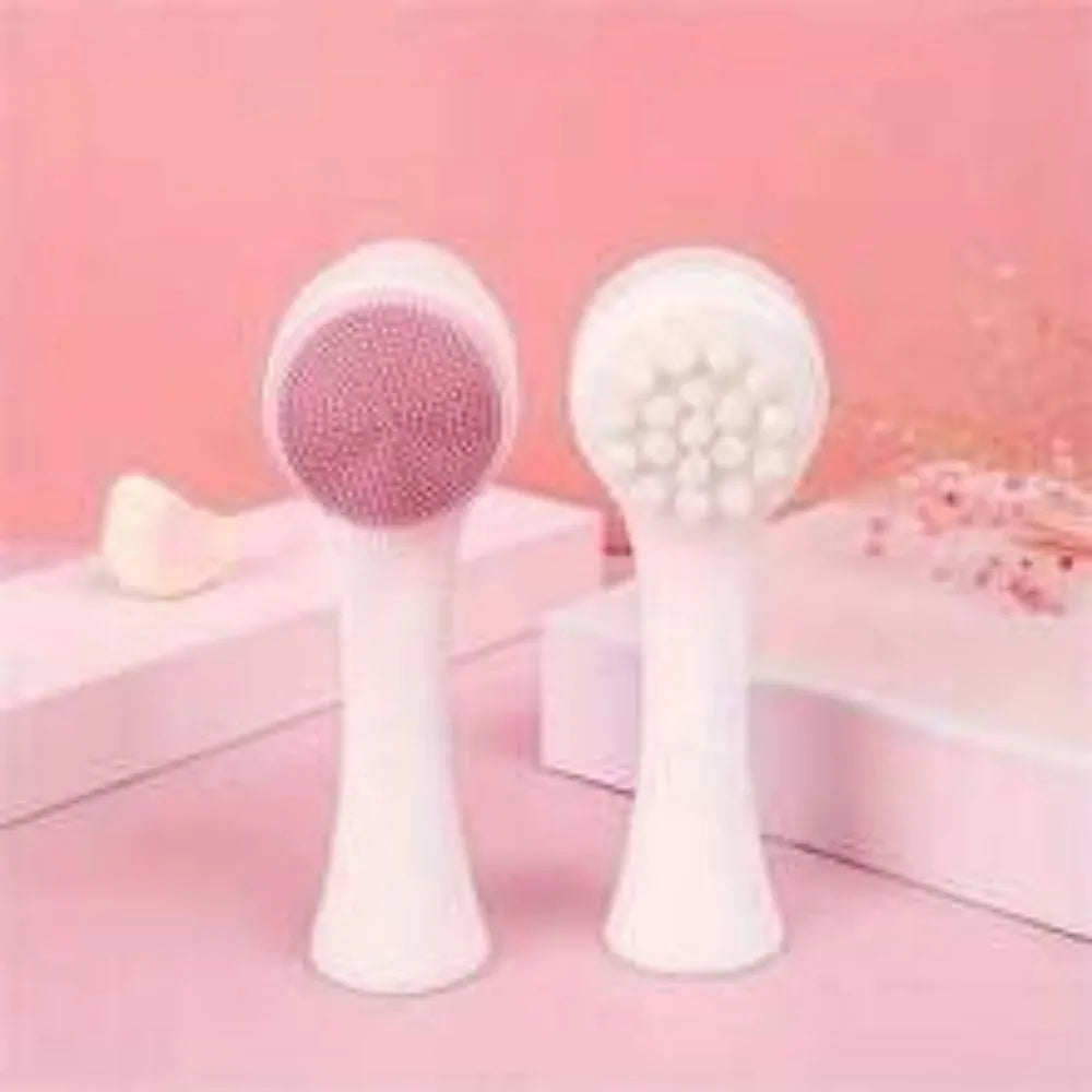 Blue nylon pet paw brush for cleaning and massaging dog and cat paws.
