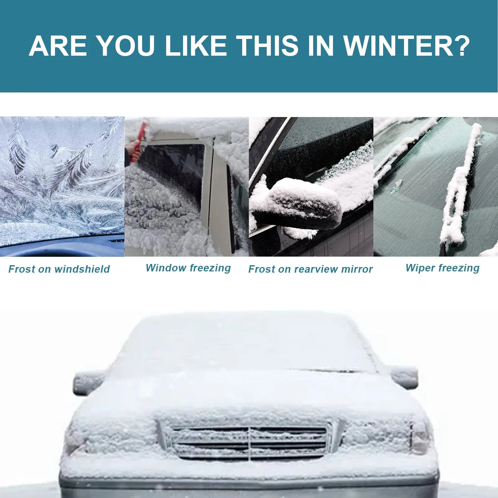 150ml car windshield anti-icing spray bottle for winter snow removal and frost prevention