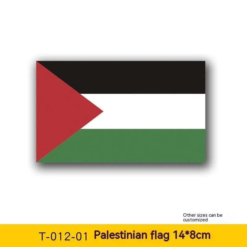 Palestinian flag car decal stickers in three design variations on PET material