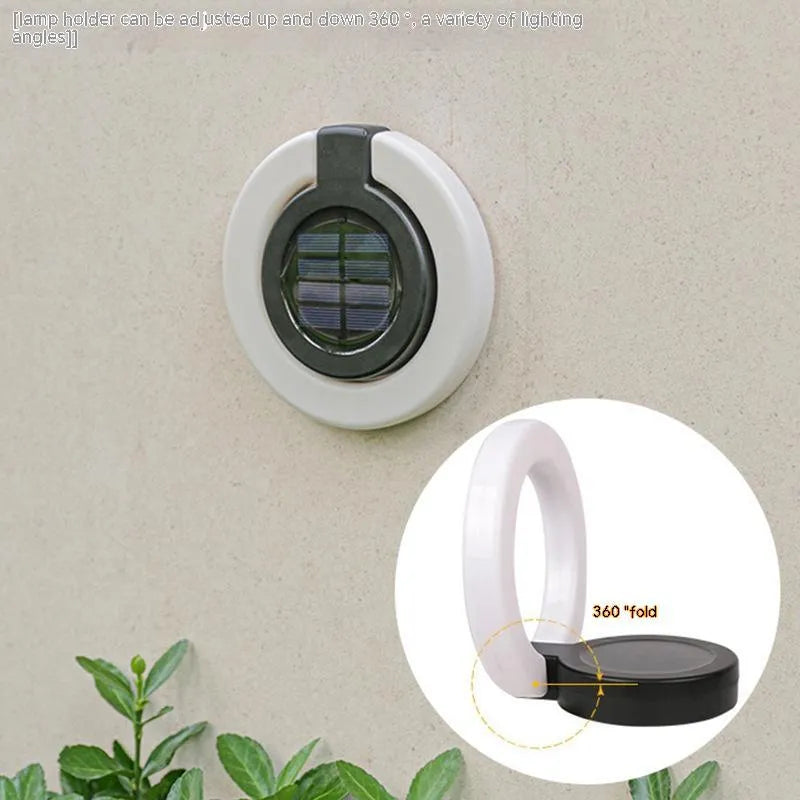 Long silver solar underground light with folding aperture for garden pathway illumination