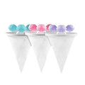 Three reusable washing machine hair filter bags in pink blue purple colours for pet hair removal