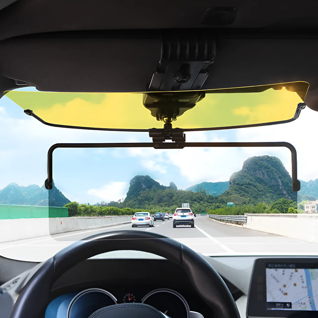 2 in 1 car sun visor polarized sunshade plate anti-dazzle anti-UV adjustable clip-on