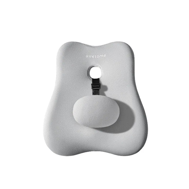 Memory foam lumbar support pillow with removable brocade cover in multiple colour options