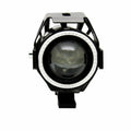 Black plastic motorcycle LED spotlight 125W 12x8cm universal fit fog light
