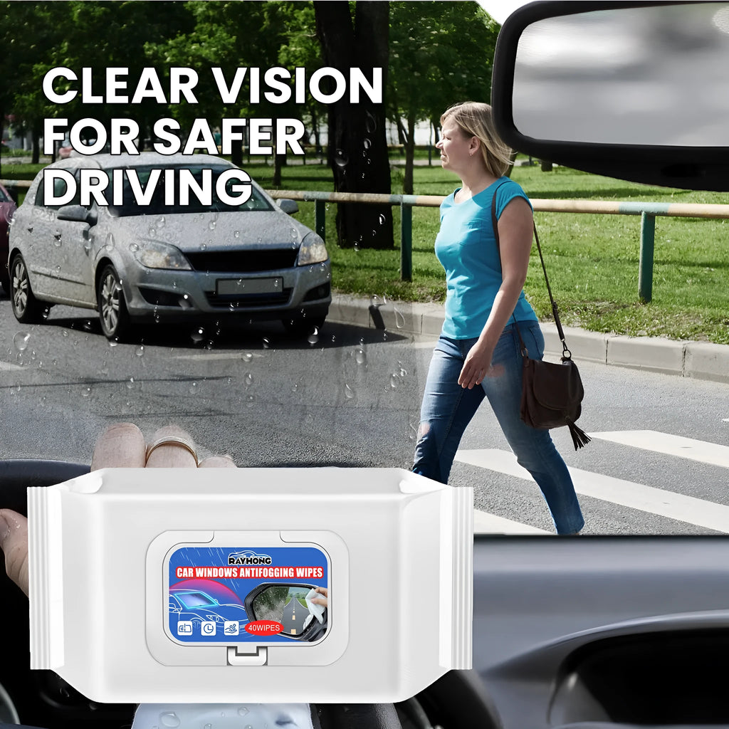 Pack of 40 car anti-fog rain wipes for windscreen application