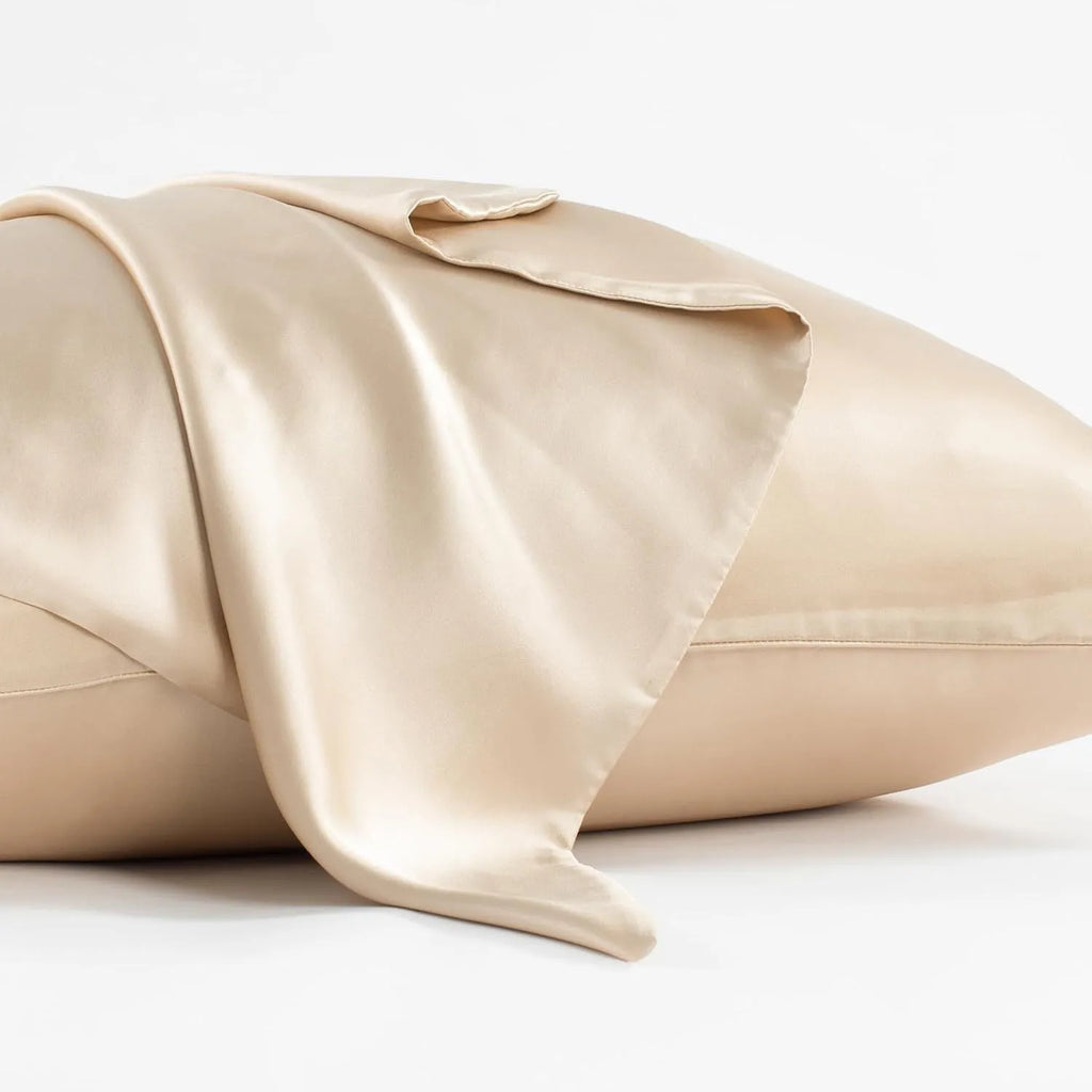 Dark grey mulberry silk pillowcase with envelope closure in modern simplicity style
