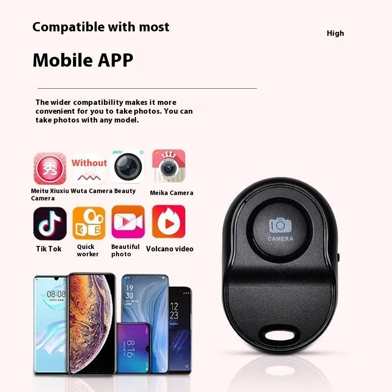 Universal Bluetooth remote control for photo and video on mobile phones in four colours with compact ABS build