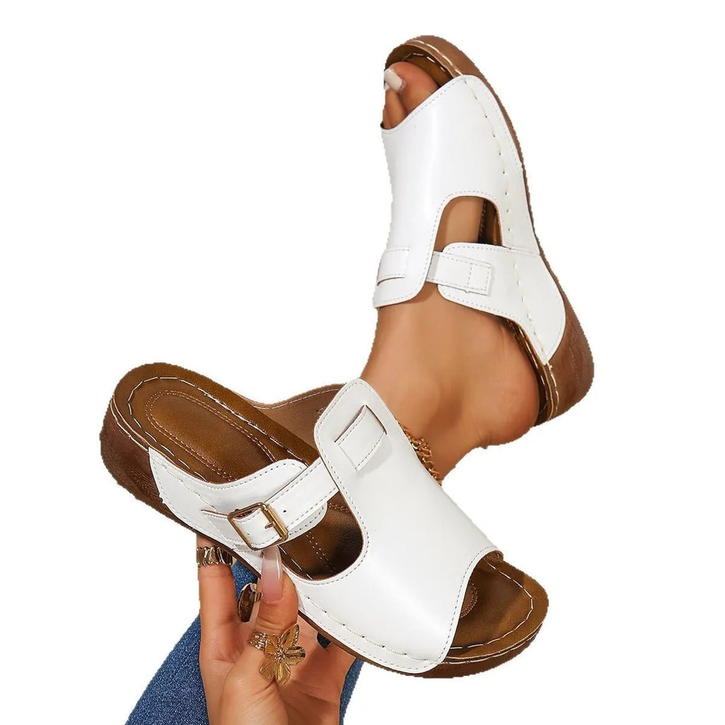 Women's magic stick shoes summer slippers in white, black, and light pink colours
