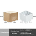 White plastic cube dessert display stand six-piece set for cake and pastry presentation