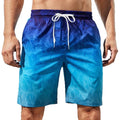 Men's polyester 3D printed beach shorts in fifth length, available in multiple colours and sizes S to 6XL