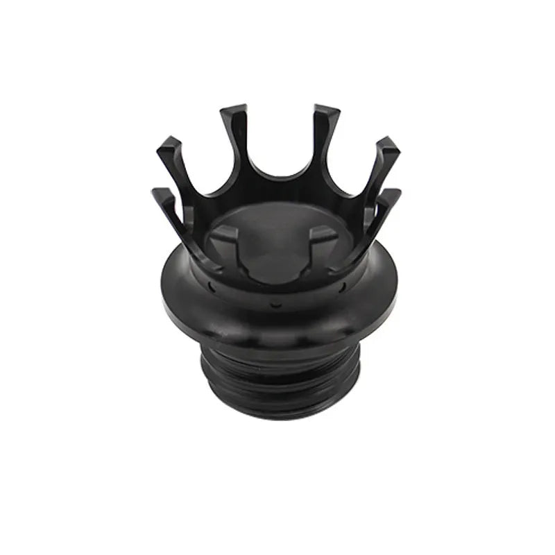 Harley-Davidson Fatty Dai Na Crown aluminium fuel tank cap in black, bronze, gold, electroplated and black/white finishes