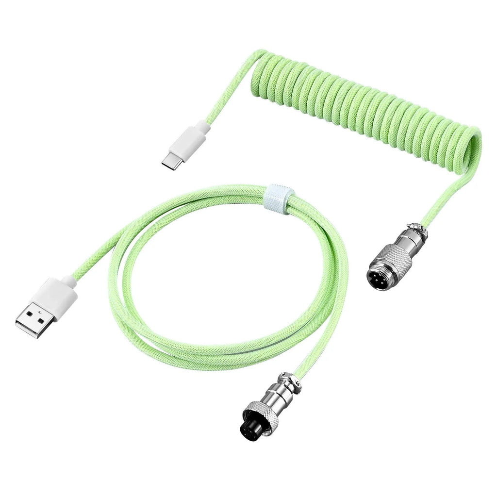 Aerial plug keyboard USB cable 3m in multiple colour options for mechanical keyboards