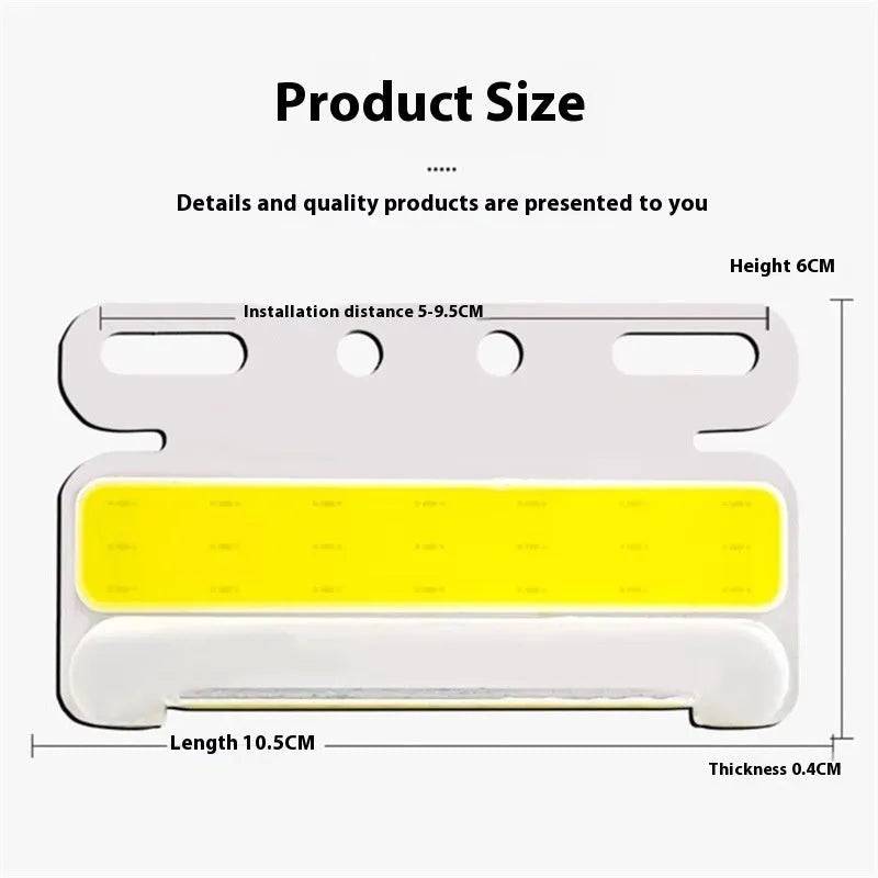 Waterproof aluminium COB LED light for truck side and ground tyre illumination in red, yellow, green, blue, or white.