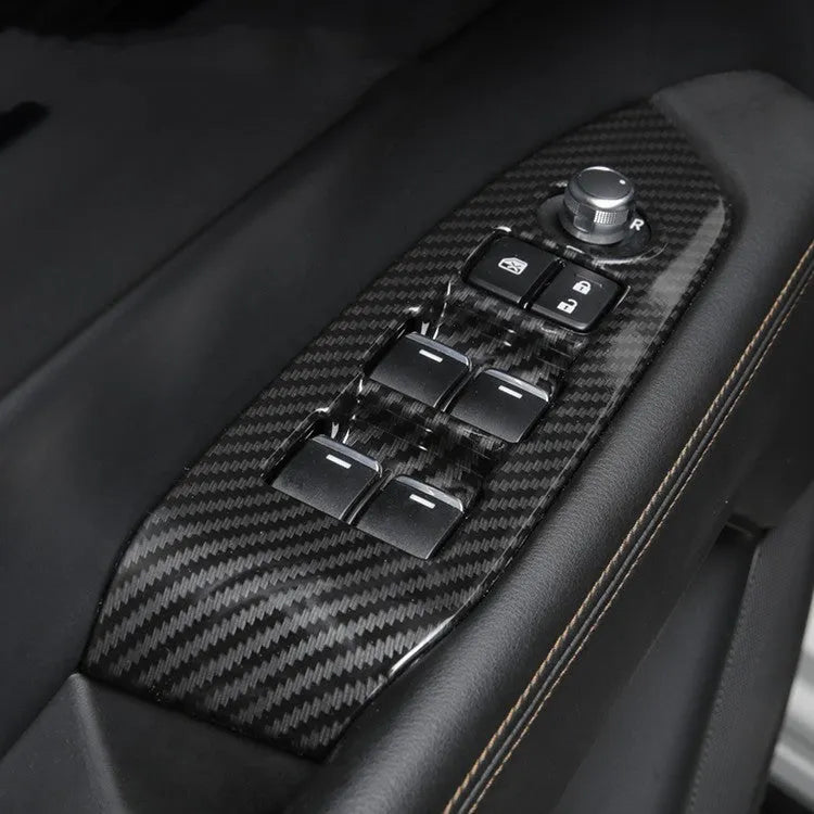 A pair of left and right ABS steering wheel frames for car interior dashboard decoration.