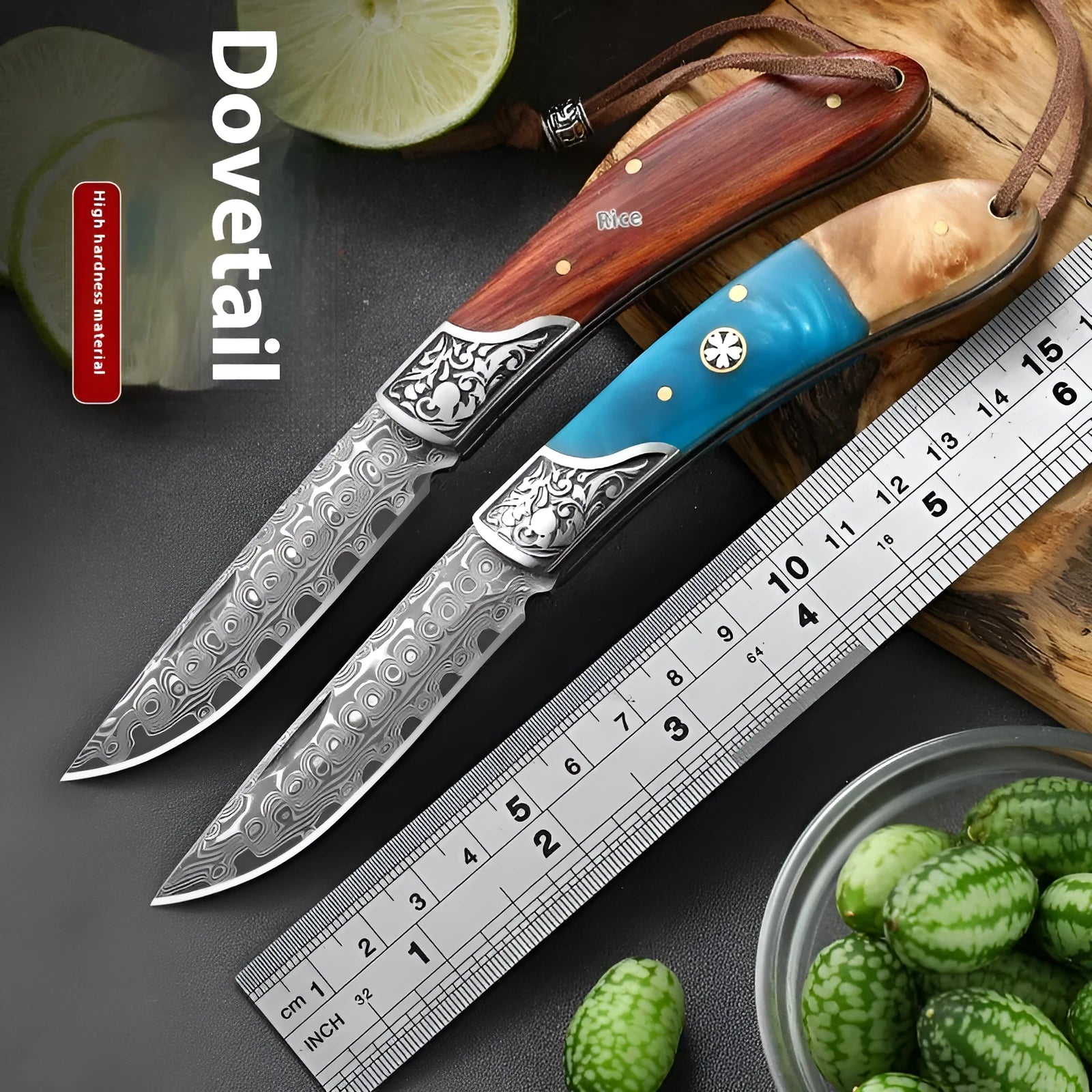 VG10 stainless steel folding knife with national style handmade craftsmanship