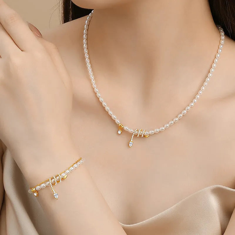 Women's sterling silver snake zodiac bracelet with geometric design in gold or white gold finish