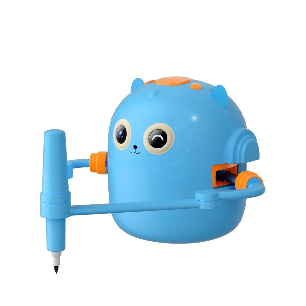 Lake Blue plastic automatic painting robot with robotic arm and drawing cards