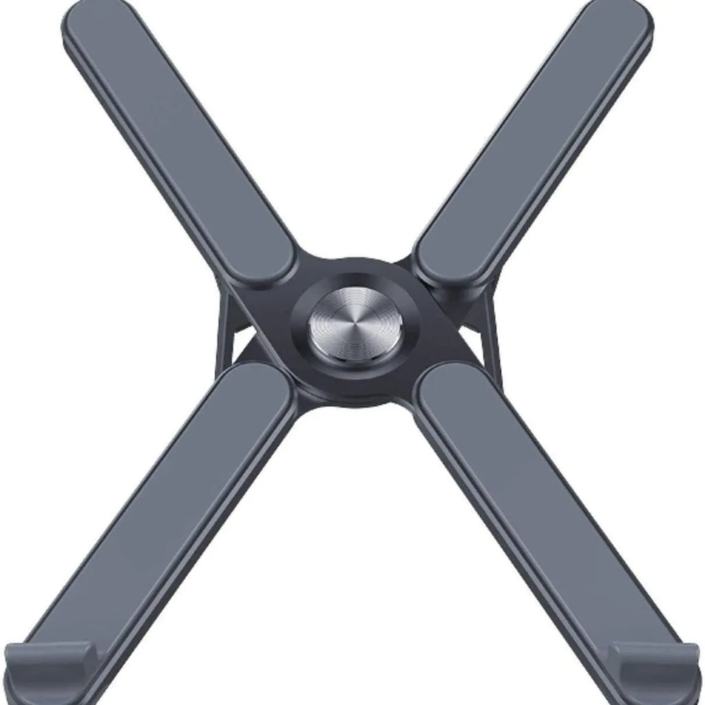 Foldable laptop bracket with aluminum alloy base plate, 280x23.5x46.5mm, in silver or black