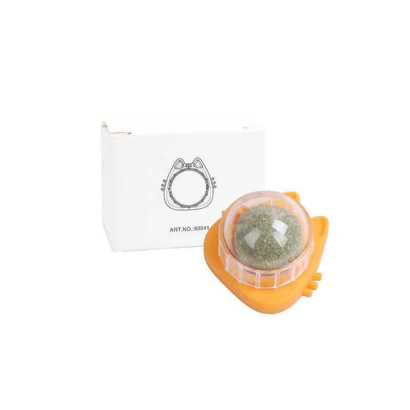 Interactive cat toy ball with realistic bird song for high-energy cats, available in red, green, and gray