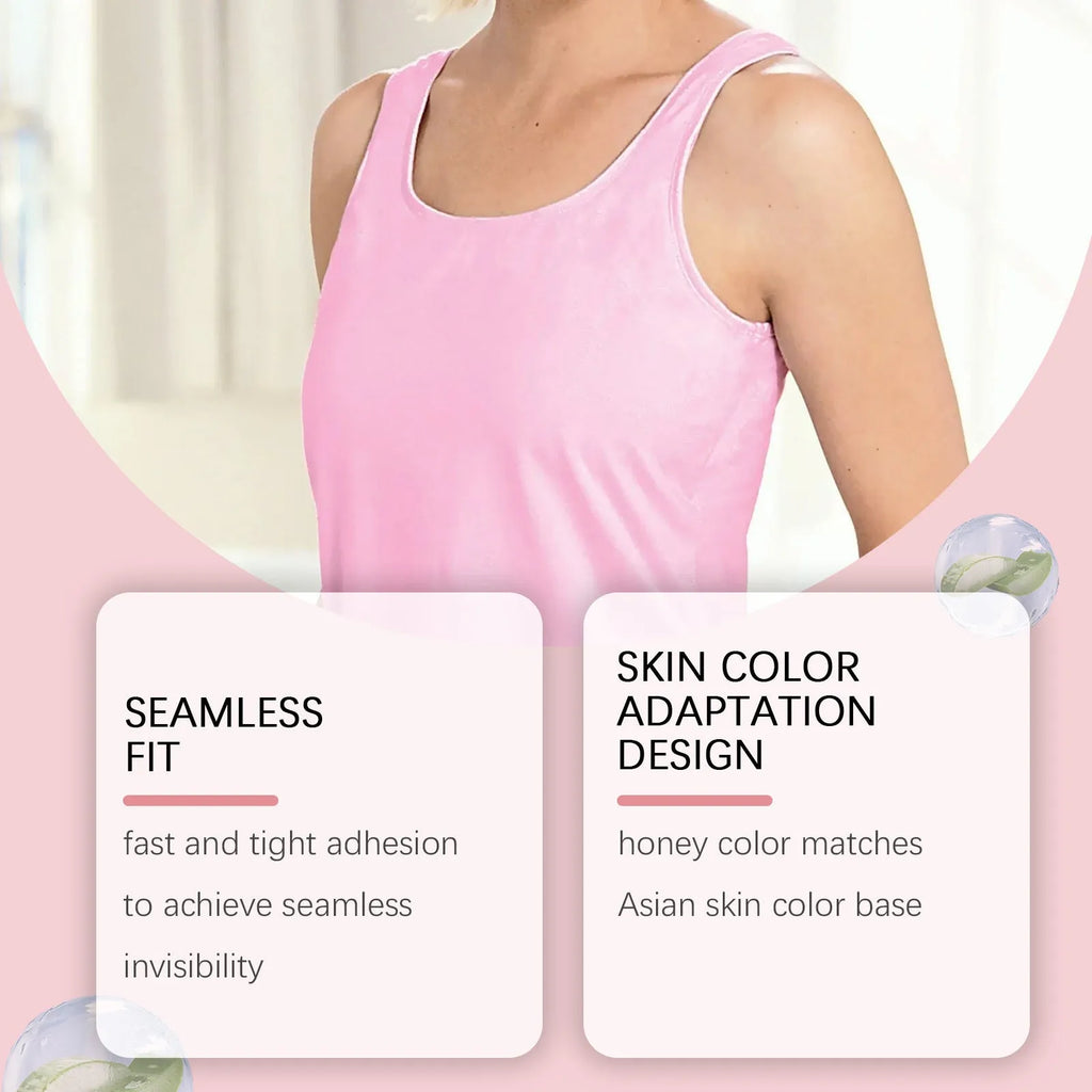 Hydrogel chest patches for invisible nipple coverage during breastfeeding
