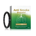 Men's adjustable bracelet made of glass and black gallstone for smoke prevention.