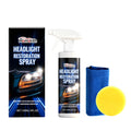 HOMONTH 120ml headlight restoration spray bottle with sponge and towel for car headlight cleaning.