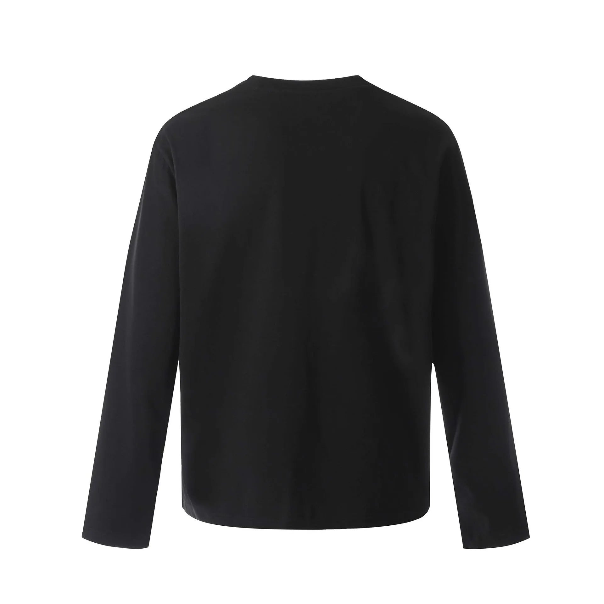 Men's retro style cotton pullover with long sleeves in loose fit design