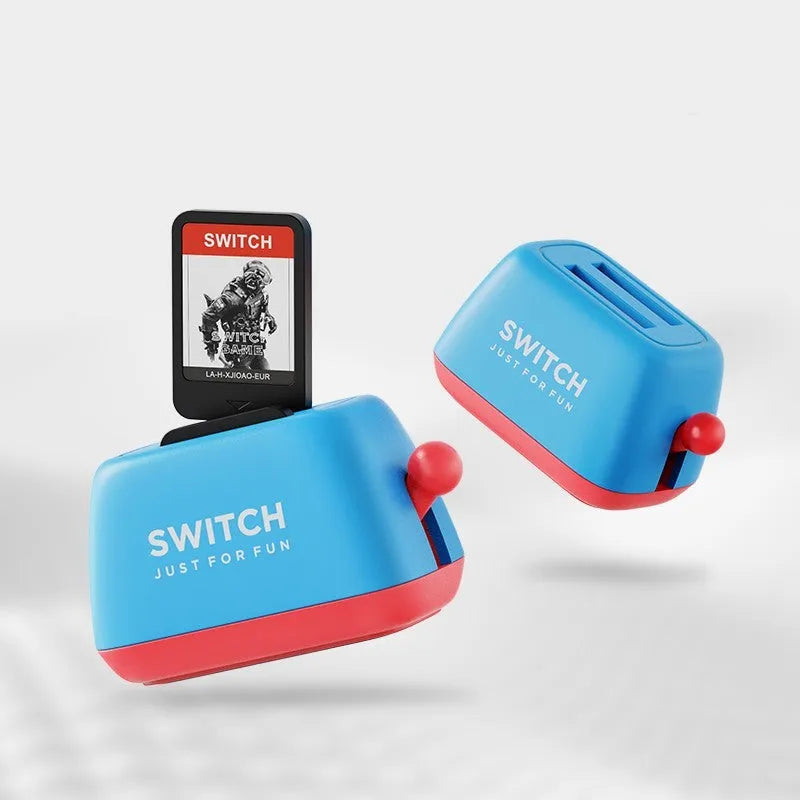 Nintendo Switch game card protection storage box in green colour with non-slip silica gel base