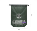 Multi functional portable travel laundry bag in 70D Nylon TPU, folded flat on a table showing its compact size