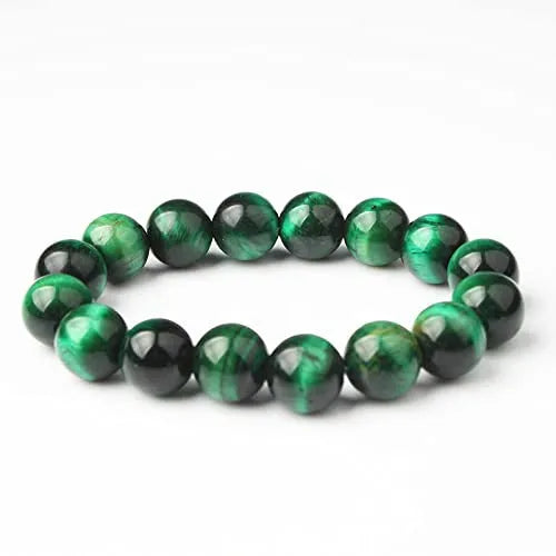 Alloy volcano white turquoise bracelet with natural stone beads in green tiger eye, black agate and blue stone options