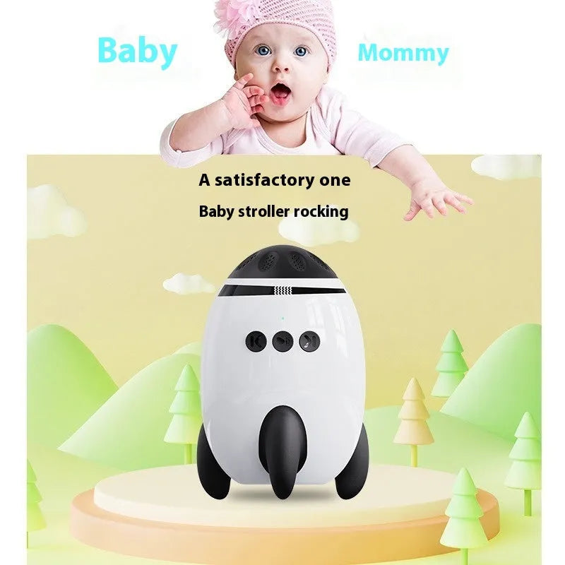 White ABS plastic baby sleep comforter with automatic shaking and Bluetooth connectivity