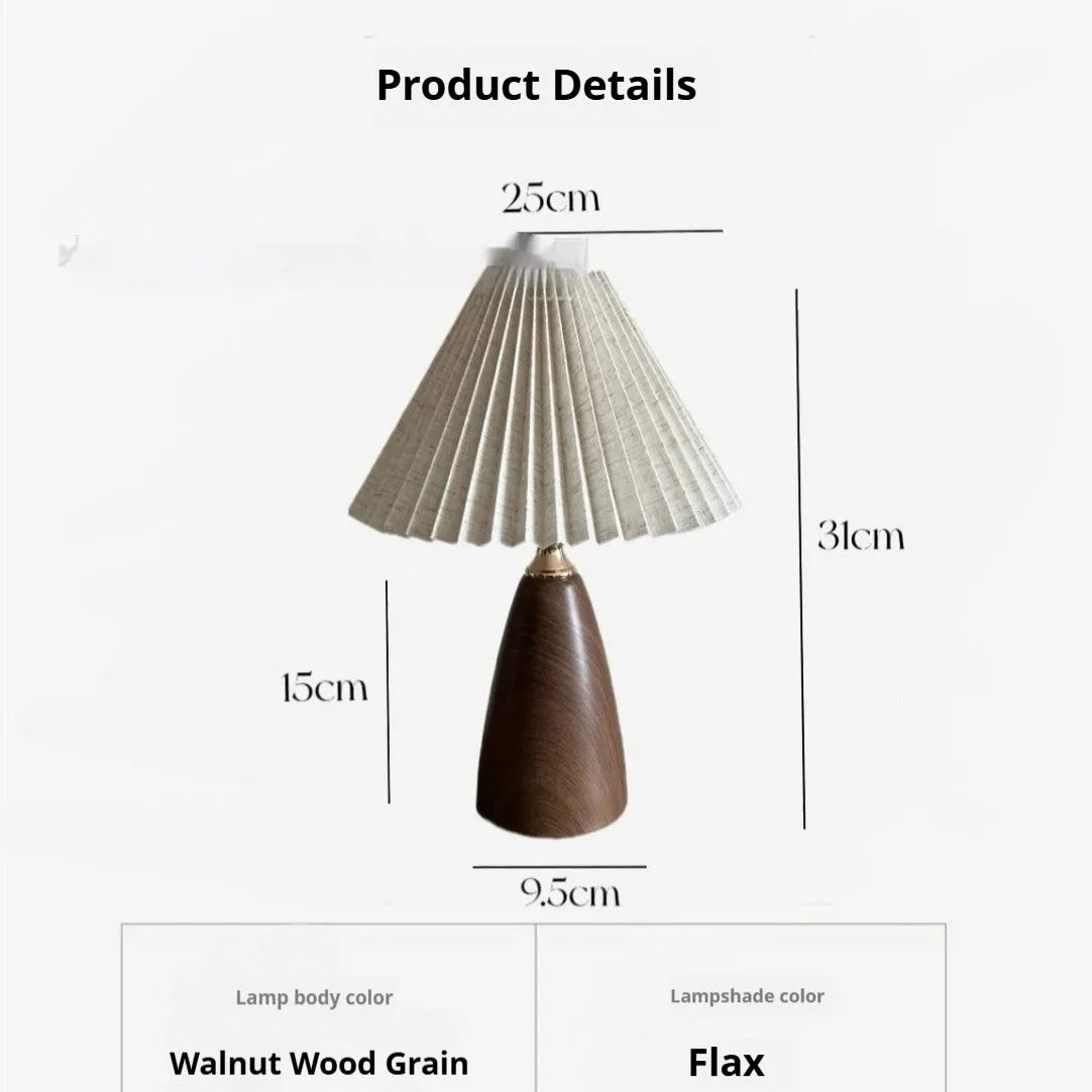 Nordic retro ceramic bedside table lamp with tapered floral design and remote control