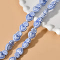 Ceramic love heart small torch beads in multiple colours for jewellery making with straight holes
