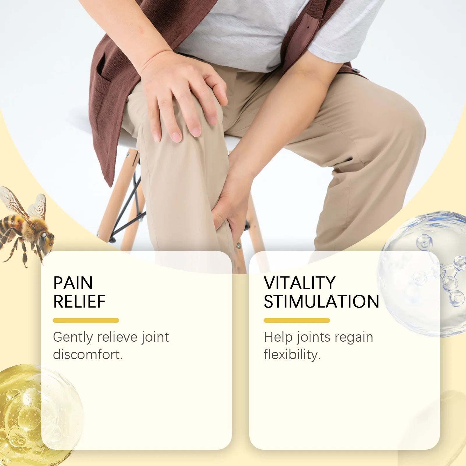 50g tube of Relieve Frost joint and neck cream with bee venom and chondroitin ingredients