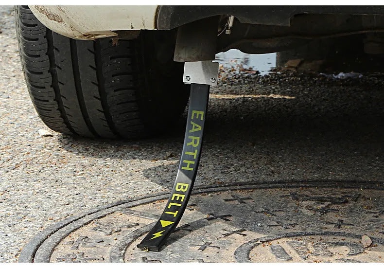 Black car electrostatic grounding belt with 370mm copper chain for saloons, SUVs, and vans