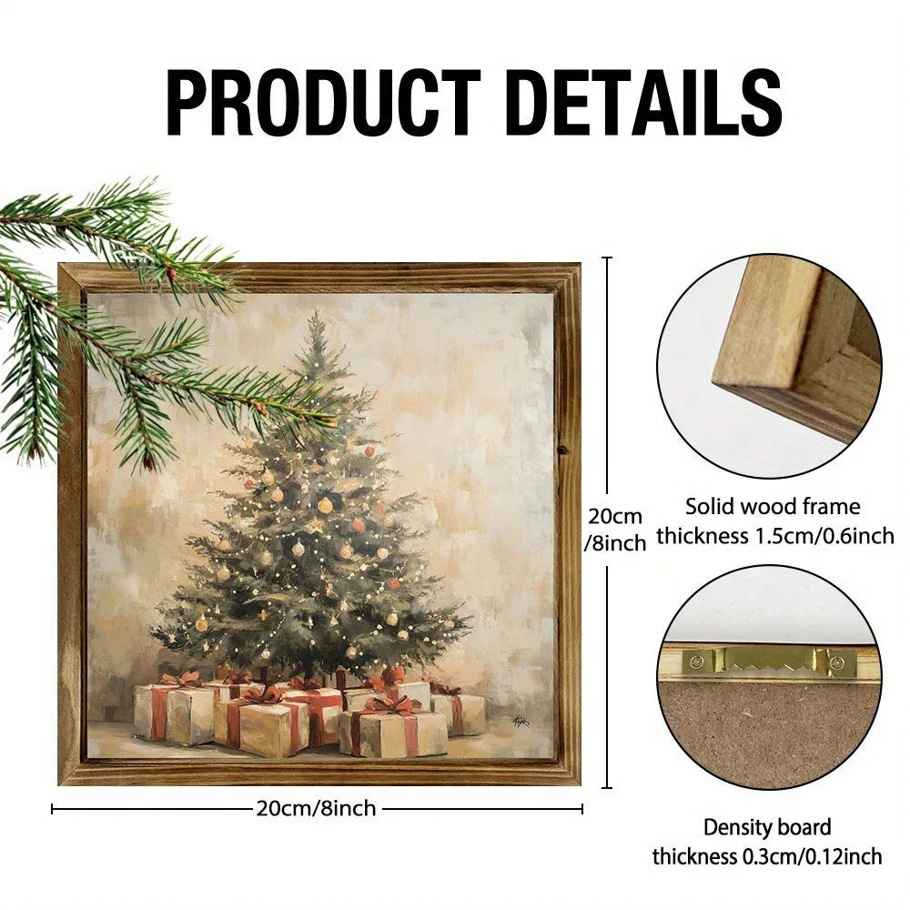 Double-layer pine wood photo frame 20x20cm in modern simplicity style for home decoration