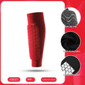 Nylon honeycomb anti-collision leg protector in orange for outdoor sports, size M available