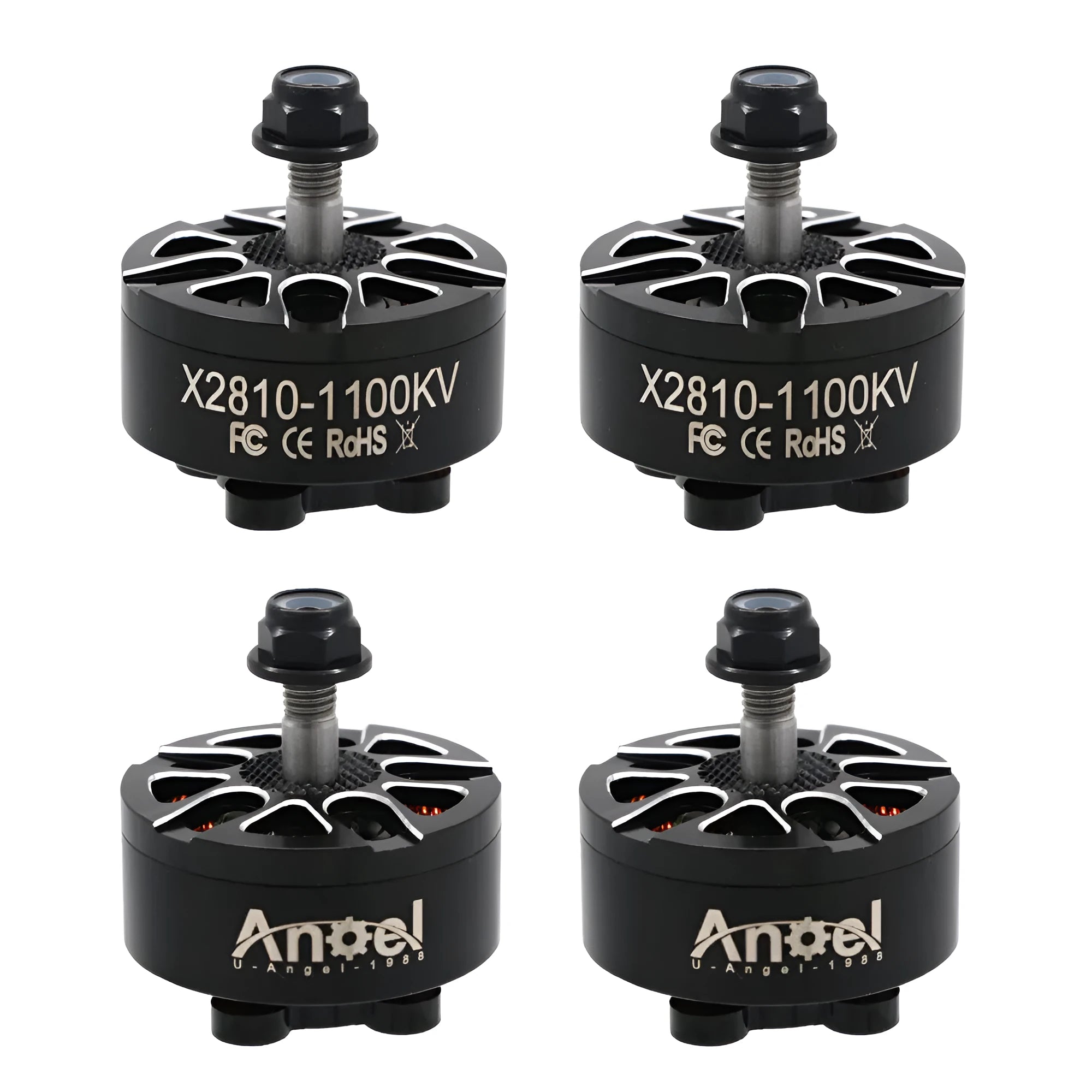 X2810 series brushless motor for RC drone and multi-axis flight model with metal construction.