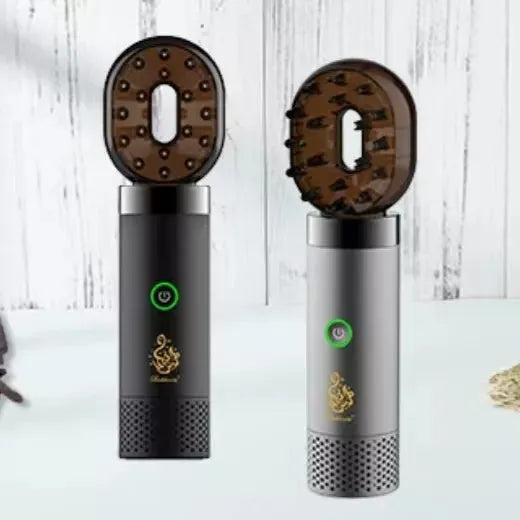 USB rechargeable Middle Eastern comb aromatherapy stove, 14x5x4cm, ABS and metal, in black green silver or pink