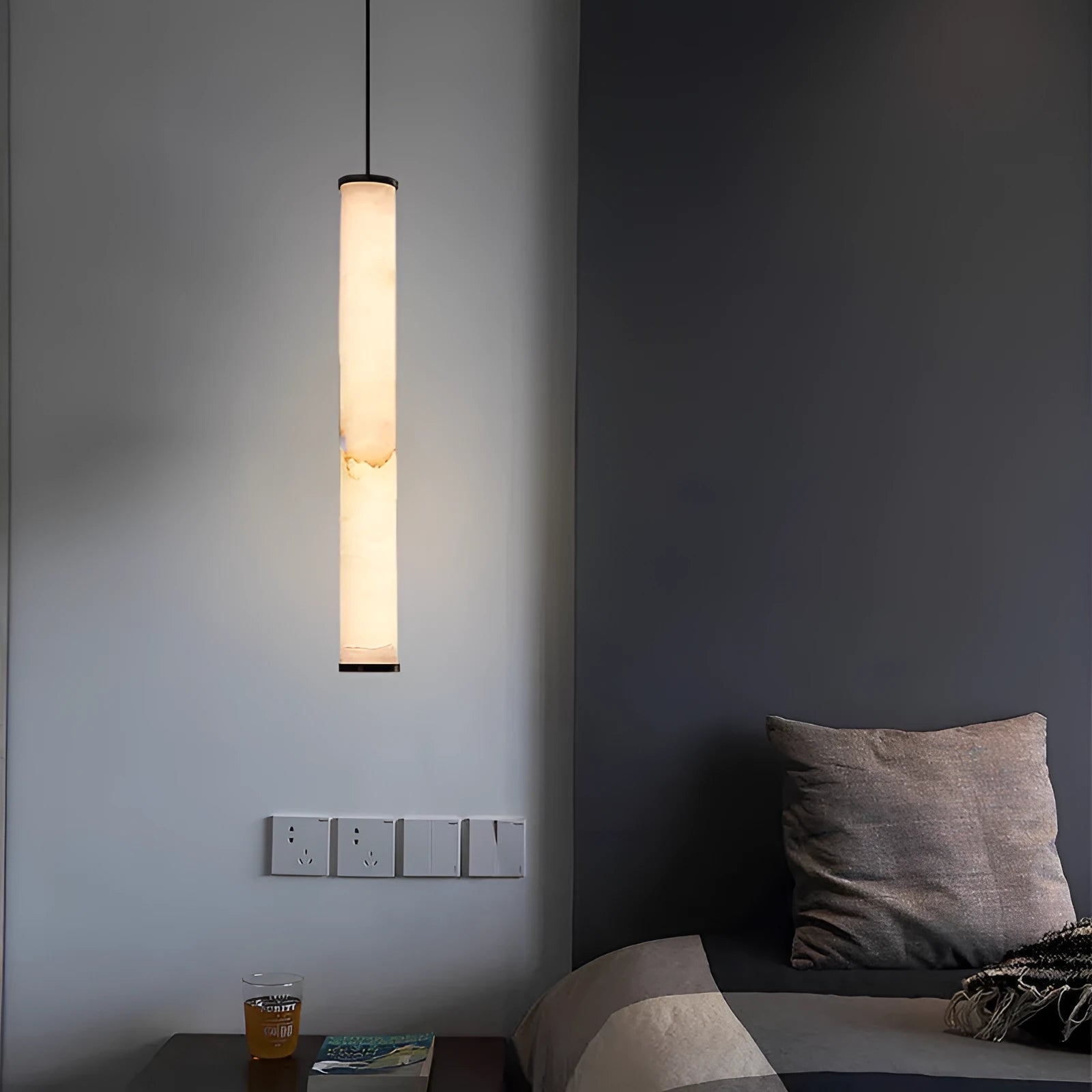 Nordic marble small droplight 40cm high warm light for bedroom dining room