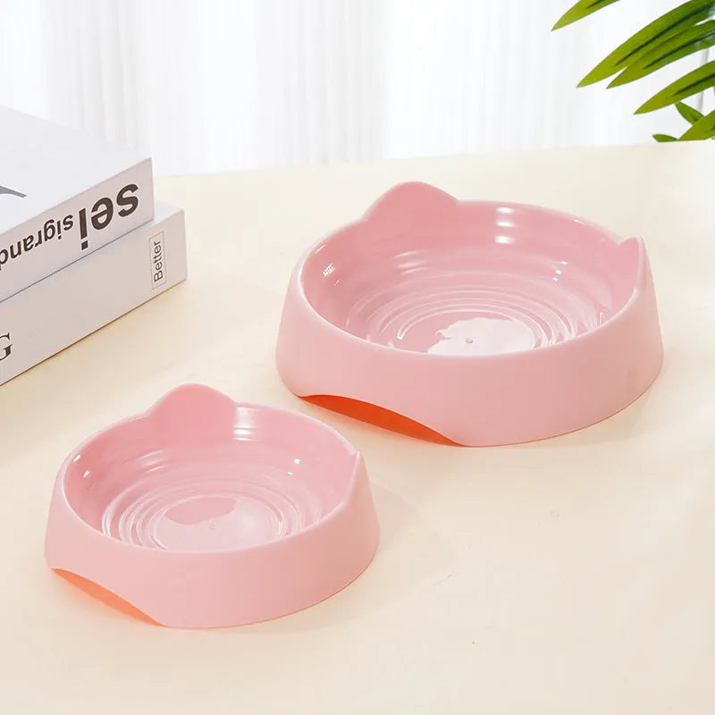 Blue ceramic dog slow feeder bowl with maze pattern for fast eaters